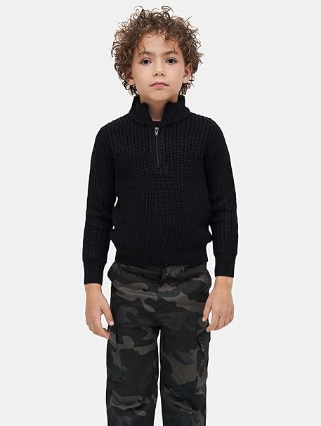 Maglione Outdoor Poliestere Pullover Brandit Esercito Norvegese | Maglione Invernale Termico Con Mezza Cerniera - Unisex, Lavoro All'Aperto Maglione Lavoro Esterno - Foto 9