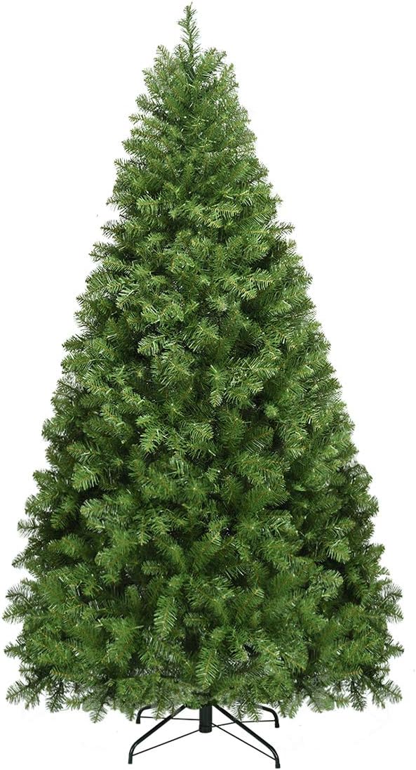 Goplus 6FT Pre-lit Christmas Tree, Premium Hinged Spruce Tree, with 560 LED Light and Metal Stand, Xmax Tree for Holiday Indoor Decor