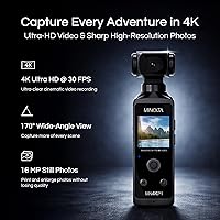 Vista 2 de Minolta MN4KP1 4K Ultra HD - Videocámara de bolsillo habilitada para Wi-Fi