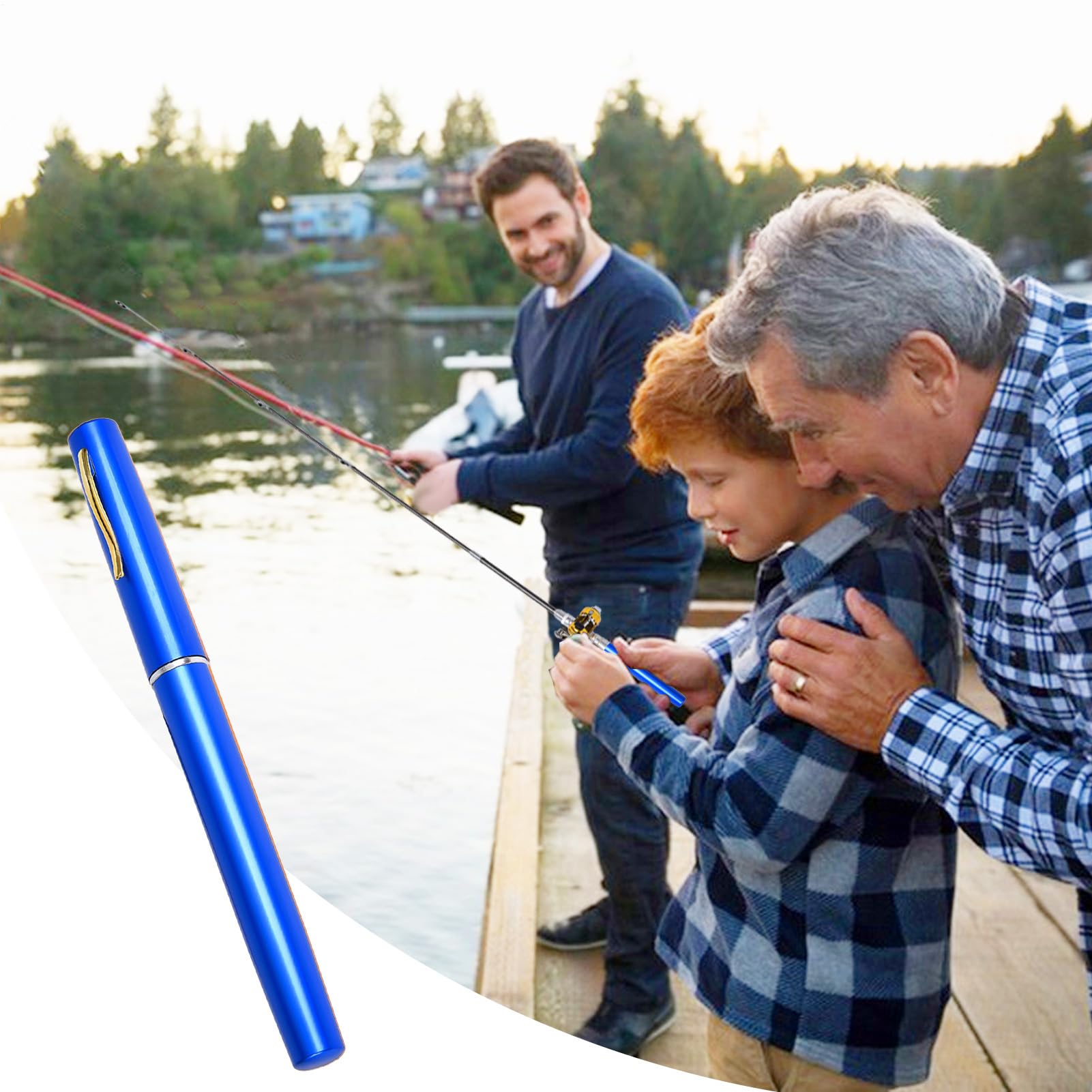 Fishing Rod | Pen Fishing Rod | Pocket Fishing Rod | Fishing Pole | Travel Fishing Rod | Pen Fishing Rods Pocket Fishing Pen Small Fishing Pole For Hikers Friends Family Birthdays