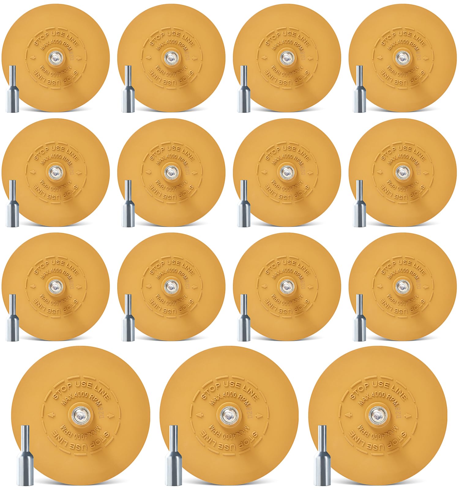 15 PCS Decal Remover Eraser Wheel Rubber Eraser Wheel Adhesive Remover Wheel for Cars Sticker Remover Tool Removes Pinstripe Stripe Vinyl Tape and Graphic