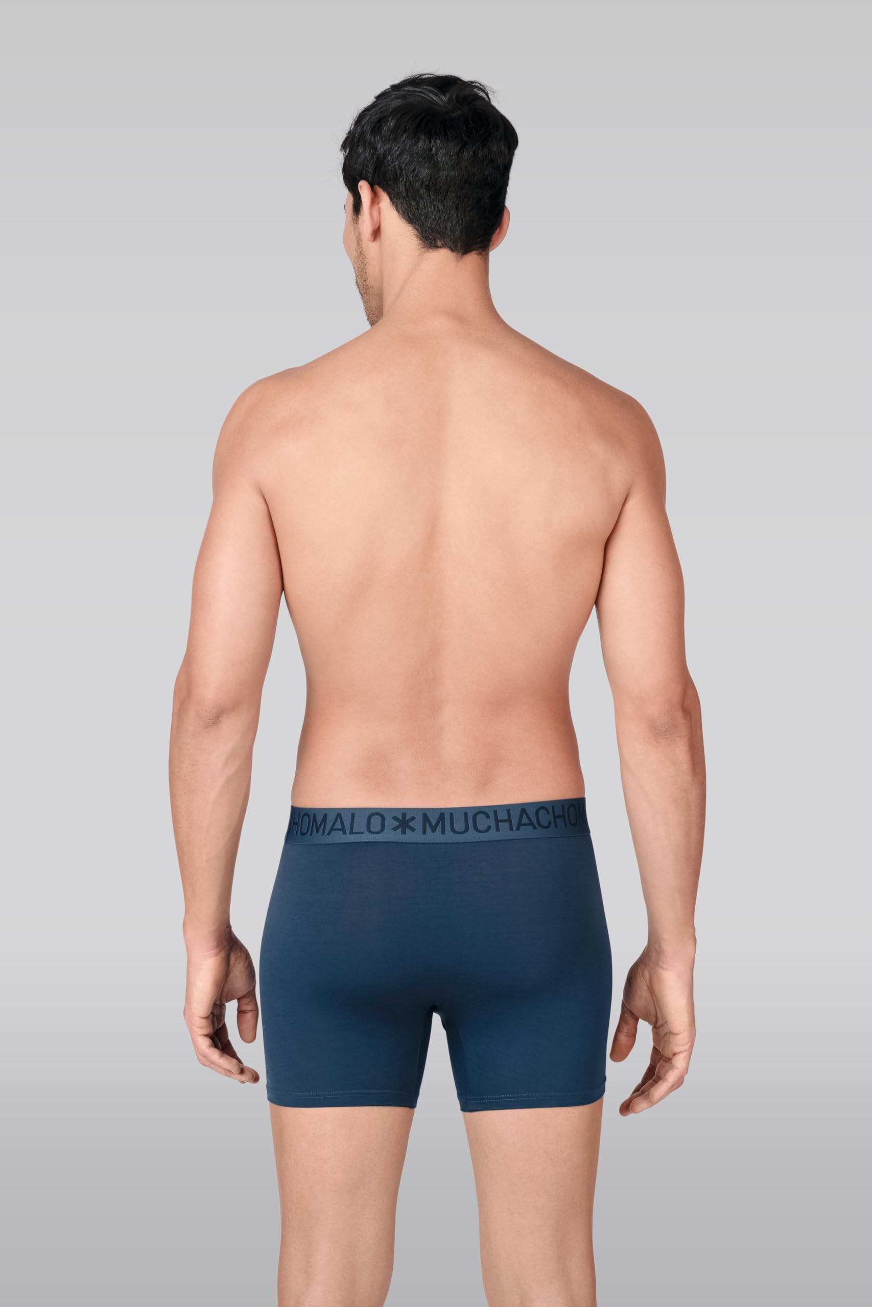 Muchachomalo Hombre Bóxer 4-Pack, Liso, Bambú, Cinturilla Elástica