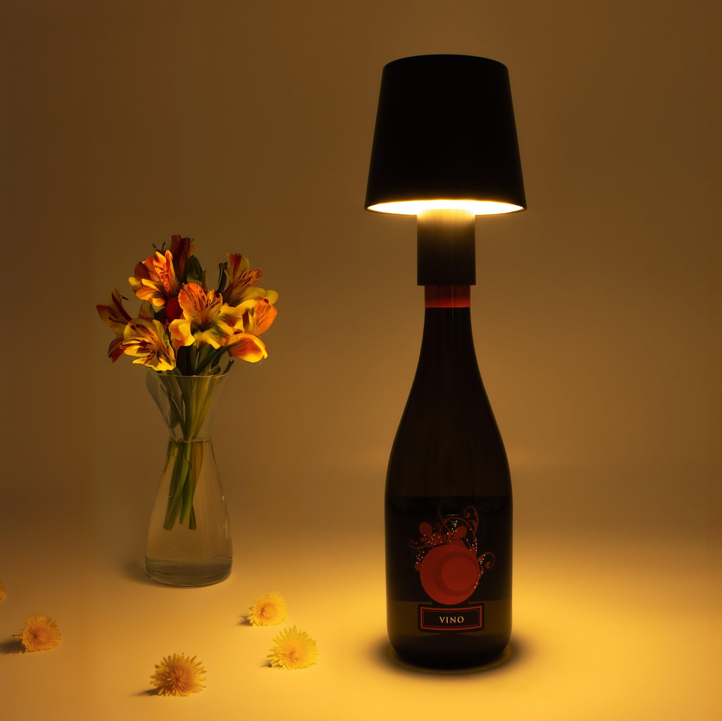 Lampada A LED Per Bottiglia Di Vino – Controllo Touch, 3 Tonalità Di Luce, Plug-in, Per Soggiorno E Regali