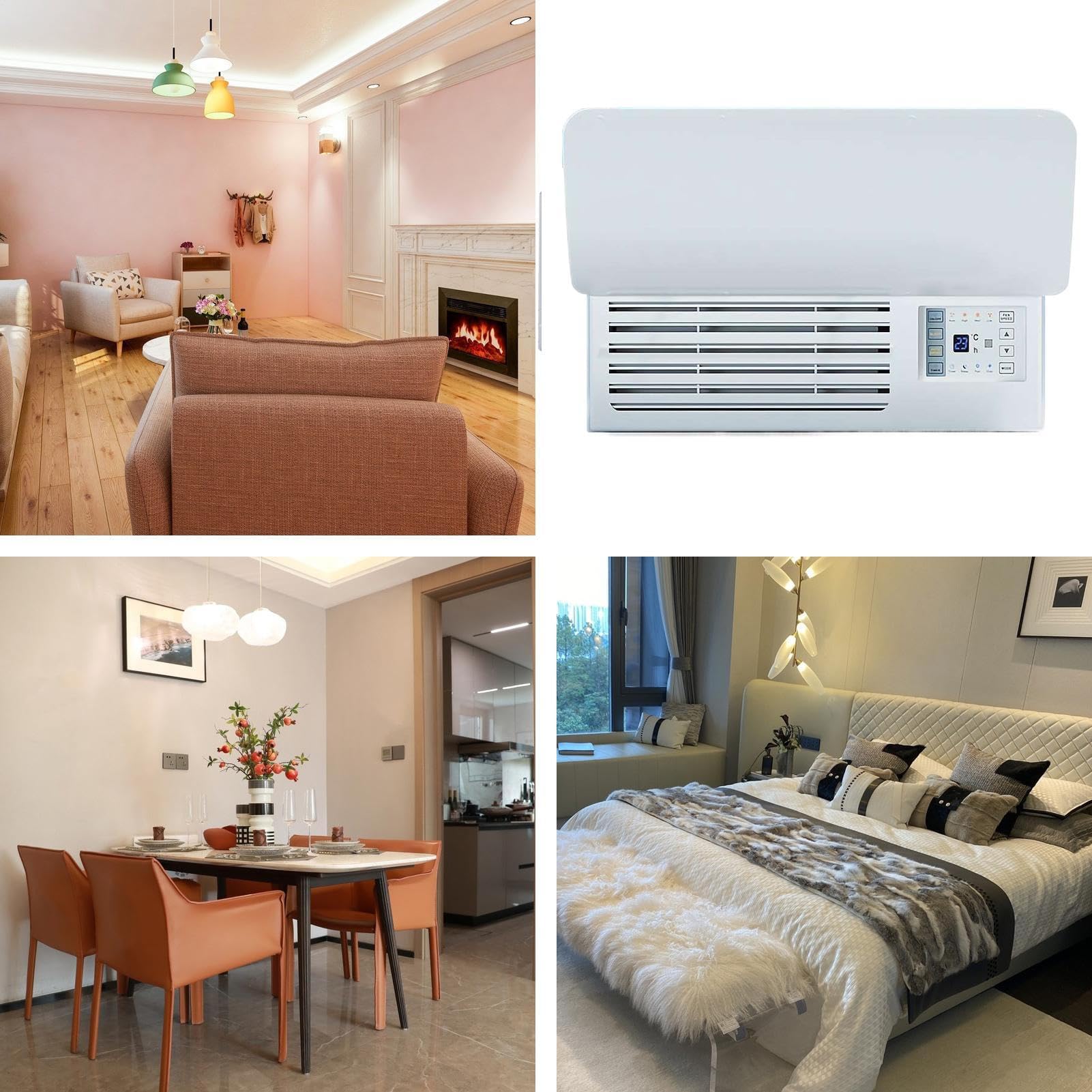 Aire acondicionado de ventana ajustable, guía de aire anticondensación para inquilinos, ideal para sala de estar y dormitorio, solución perfecta para el verano