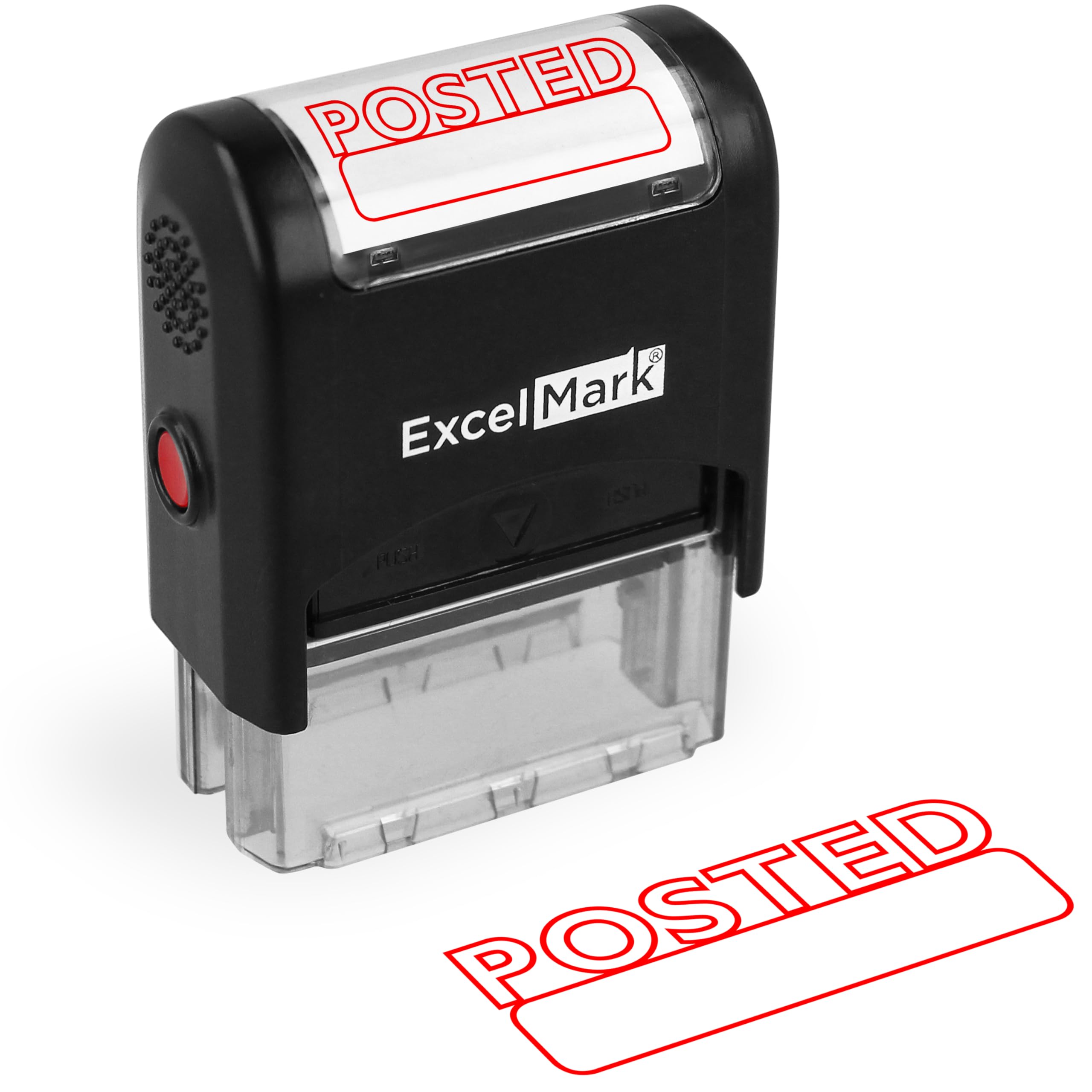 Posted Self Inking Rubber Stamp - Red Ink (ExcelMark A1539