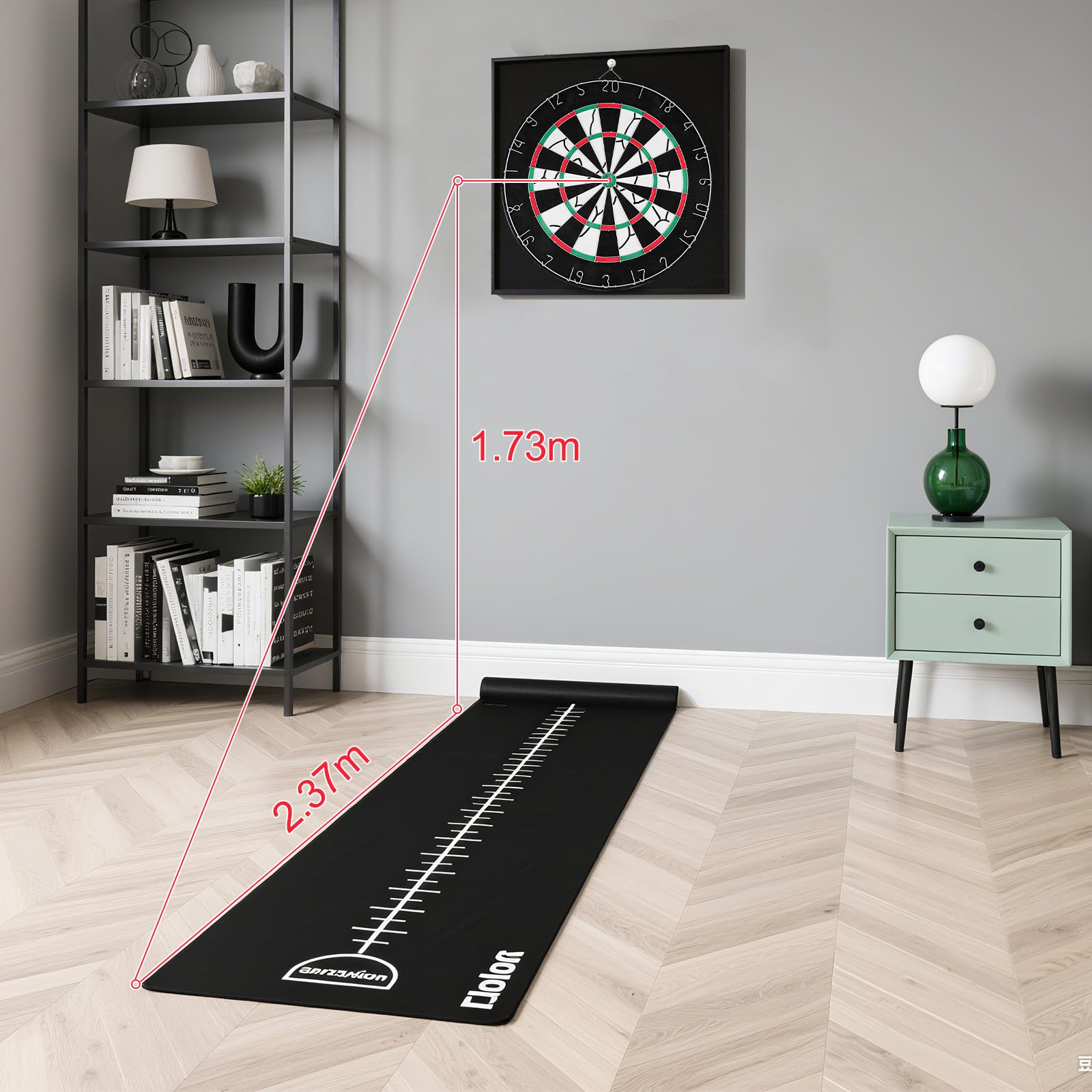 Juego de Diana de Doble Cara 44.8 cm con 6 Dardos, Tablero de Dardos Clásico