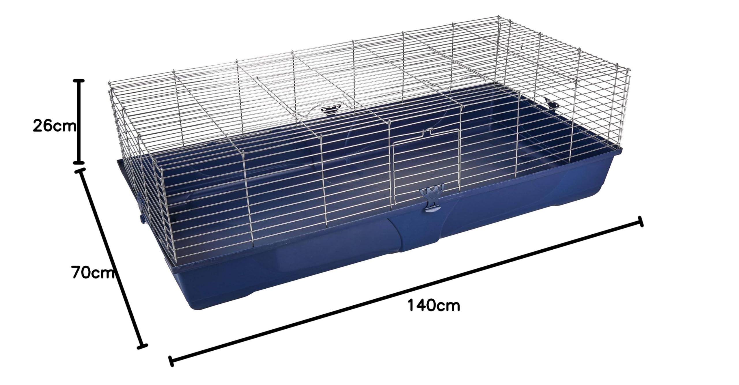 Kerbl 82723 Kleintierkäfig Gabbia Baldo 140, 135 x 69 x 52 cm, blau