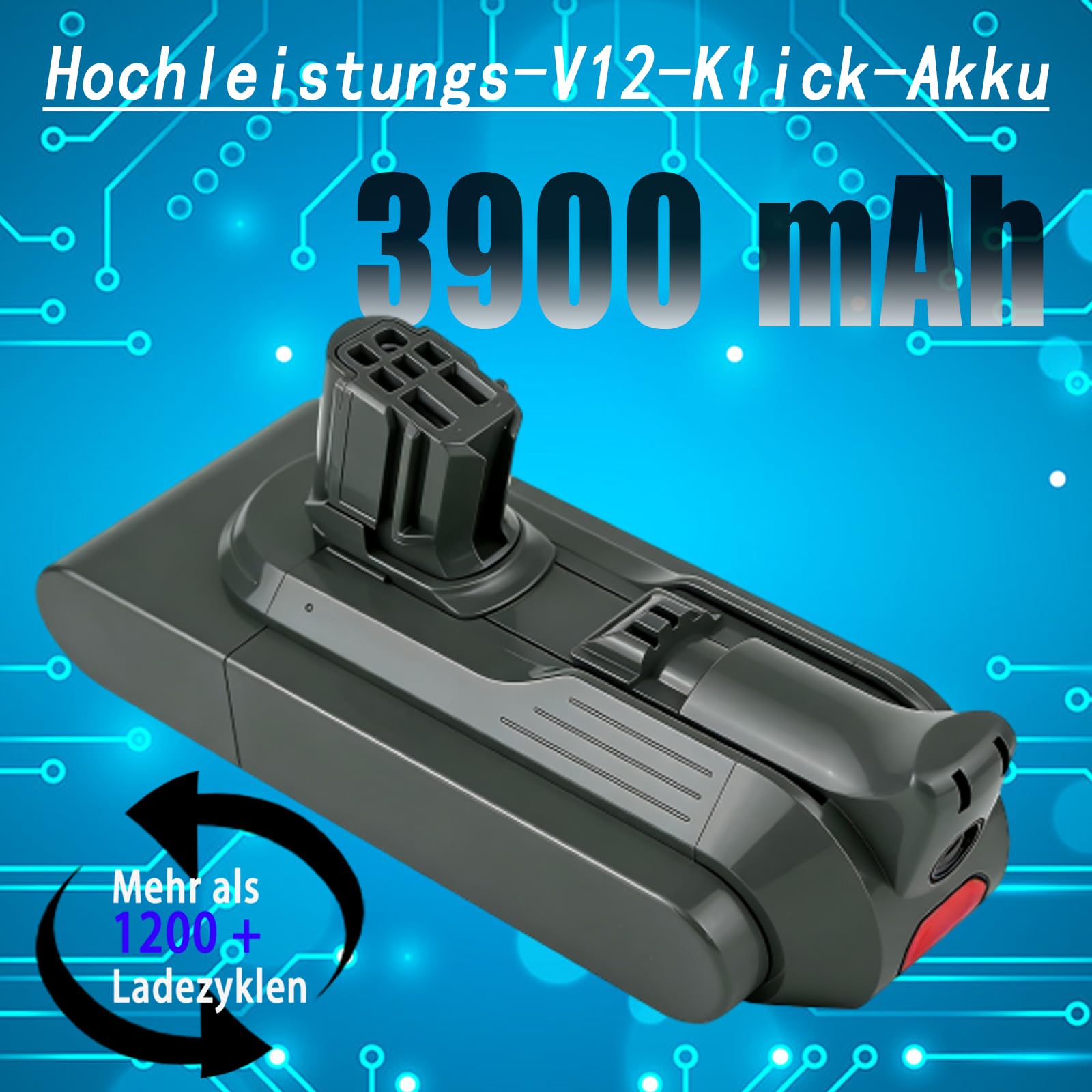 V12 SV20 SV46 SV34 Batería para Dyson, 25,2 V, 3900 mAh, V12, Detect Slim batería de repuesto Click-in, compatible con aspiradoras V12/SV20/SV46/SV34
