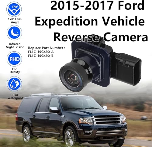 Miniatura 2 de LEVANLIGHT Cámara de asistencia de estacionamiento de visión trasera compatible con Ford Expedition 2015 2016 2017 reemplaza FL1Z-19G490-A