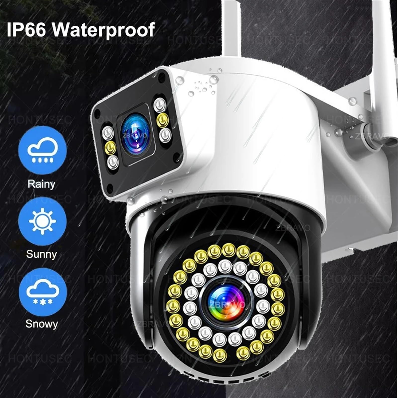 Kamera IP 2K 4MP z dwoma obiektywami kamera PTZ podwójny ekran wykrywanie człowieka automatyczne śledzenie dwukierunkowa kamera monitorująca audio-wideo(4MP Camera add 32G)