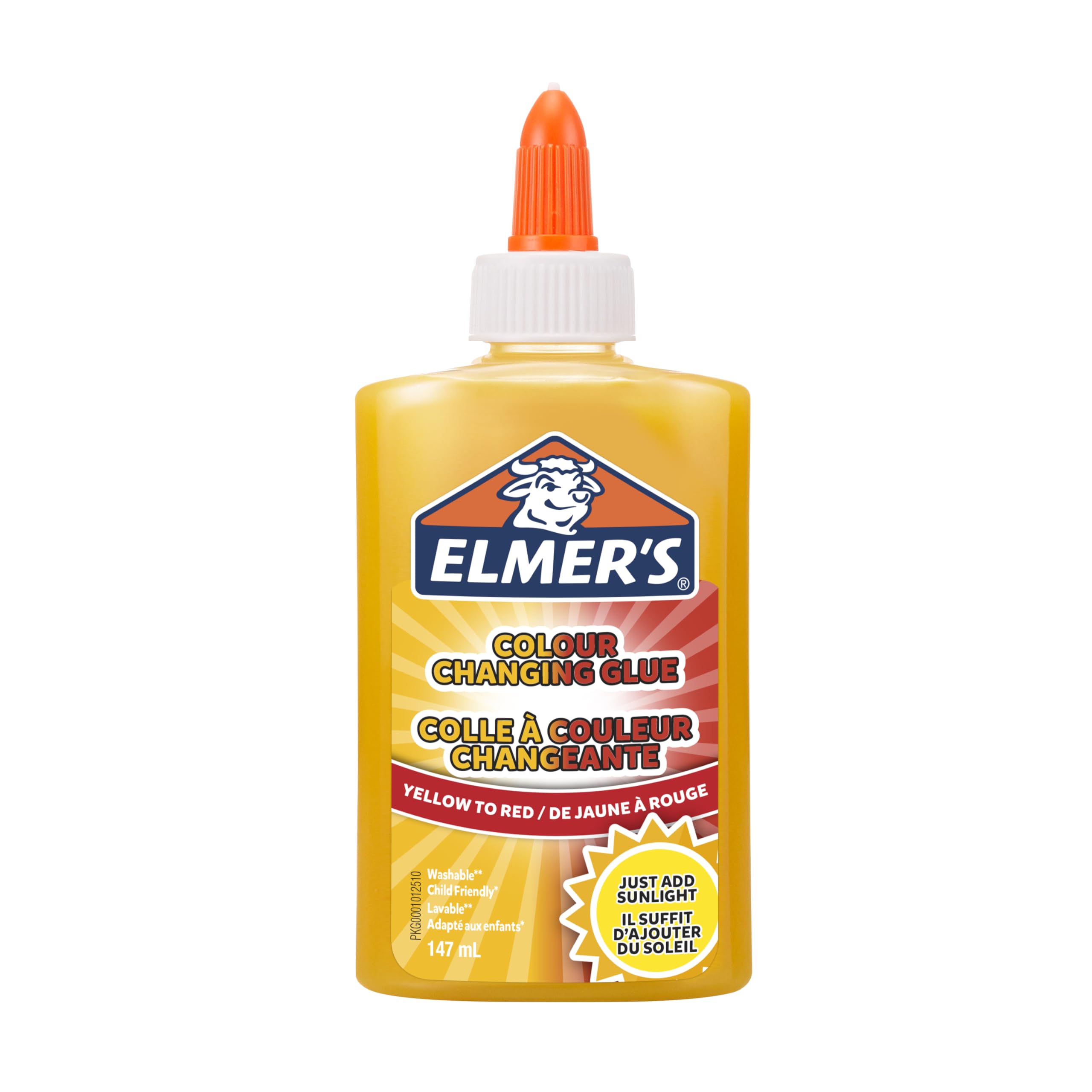 Elmer's Zestaw Slime zmieniający kolor | Materiały Slime zawiera klej zmieniający kolor i magiczny płynny aktywator slime, aktywuje światłem UV, nadaje się do prania i przyjazny dla dzieci, 4 sztuki