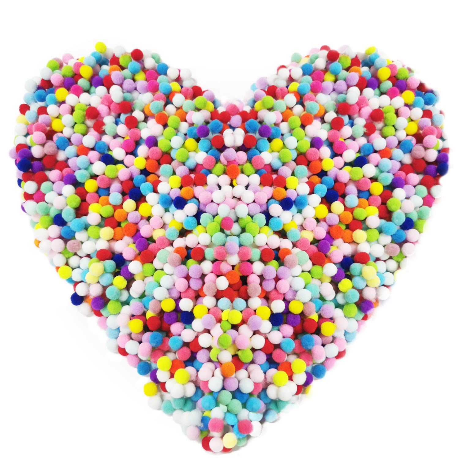 Boseen2000 PCS 10mm Assorted Pom Poms Pompoms Ball Multicolor Arts and Crafts Balls for Kids DIY Craft Creative Christmas Decorations
