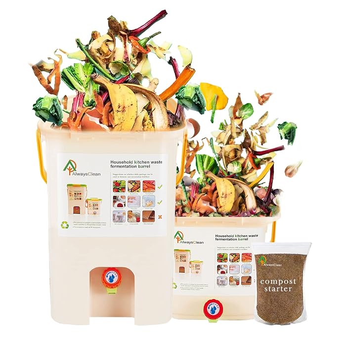 Composting Kit Components Buy Alwaysclean Compost Bin Kit, Two Kitchen Indoor Compost Buckets ...
