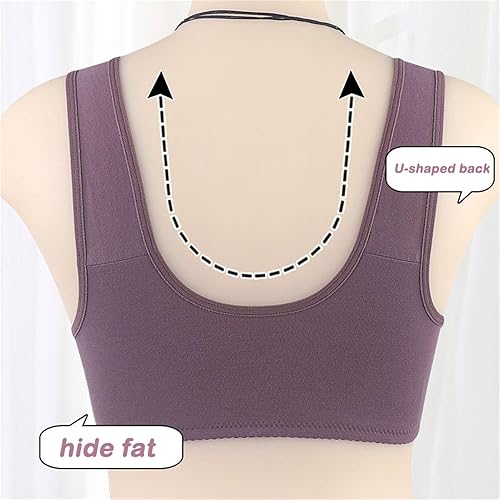 Miniatura 5 de Glamorette Snap Front Bra Mujer Mayor, Glamorette - Sujetador de algodón con cierre frontal