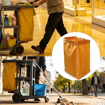 Replacement Janitorial Cart Bag,High Capacity Waterproof Thickened Cart Bag