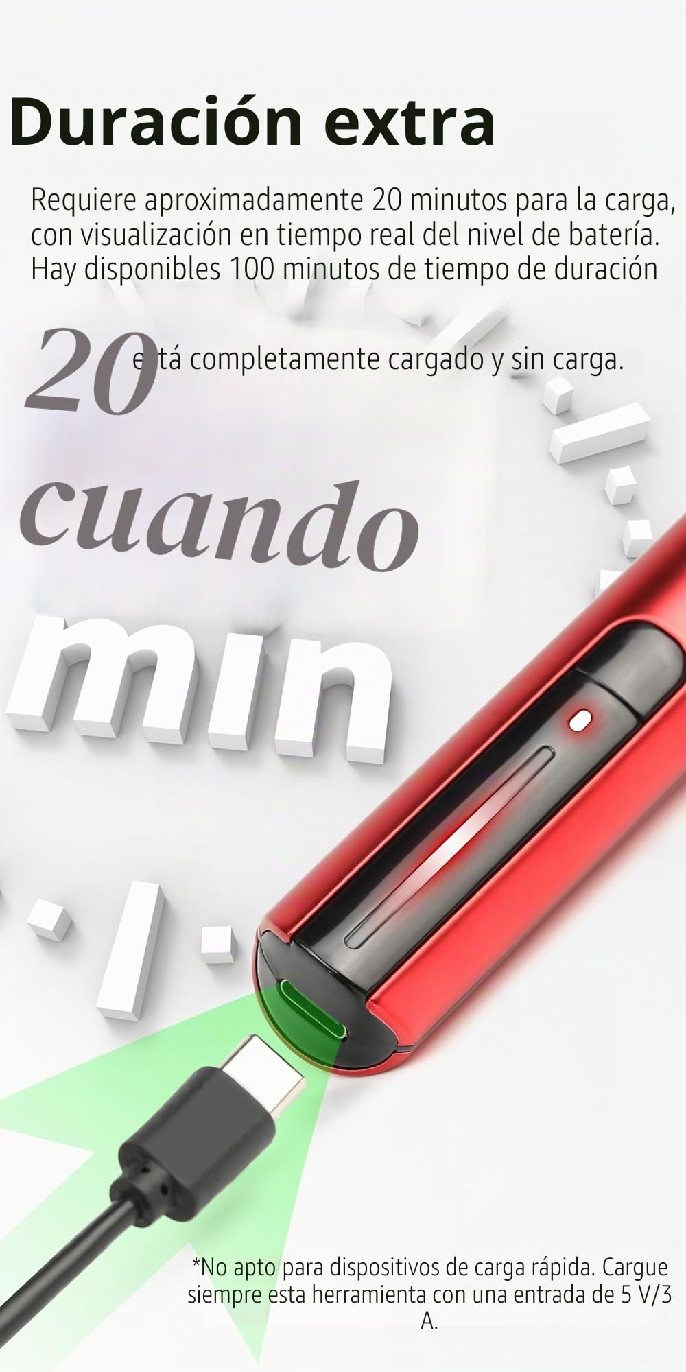 Lijadora alternativa, bolígrafo de lijado de carga rápida USB con 8 cabezales de lijado, papel de lija autoadhesivo, malla precortada, 134 piezas (ESA)