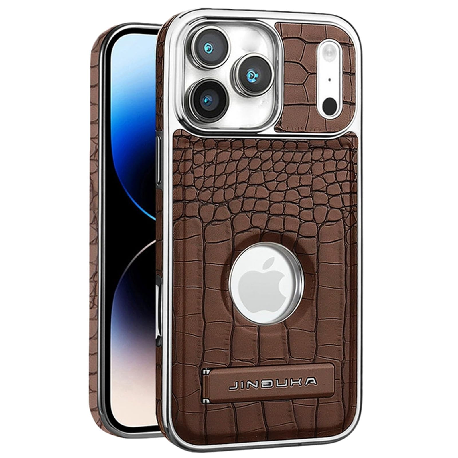 Coque crocodile iPhone 17 Pro Max en simili cuir luxe avec support MagSafe invisible - 8