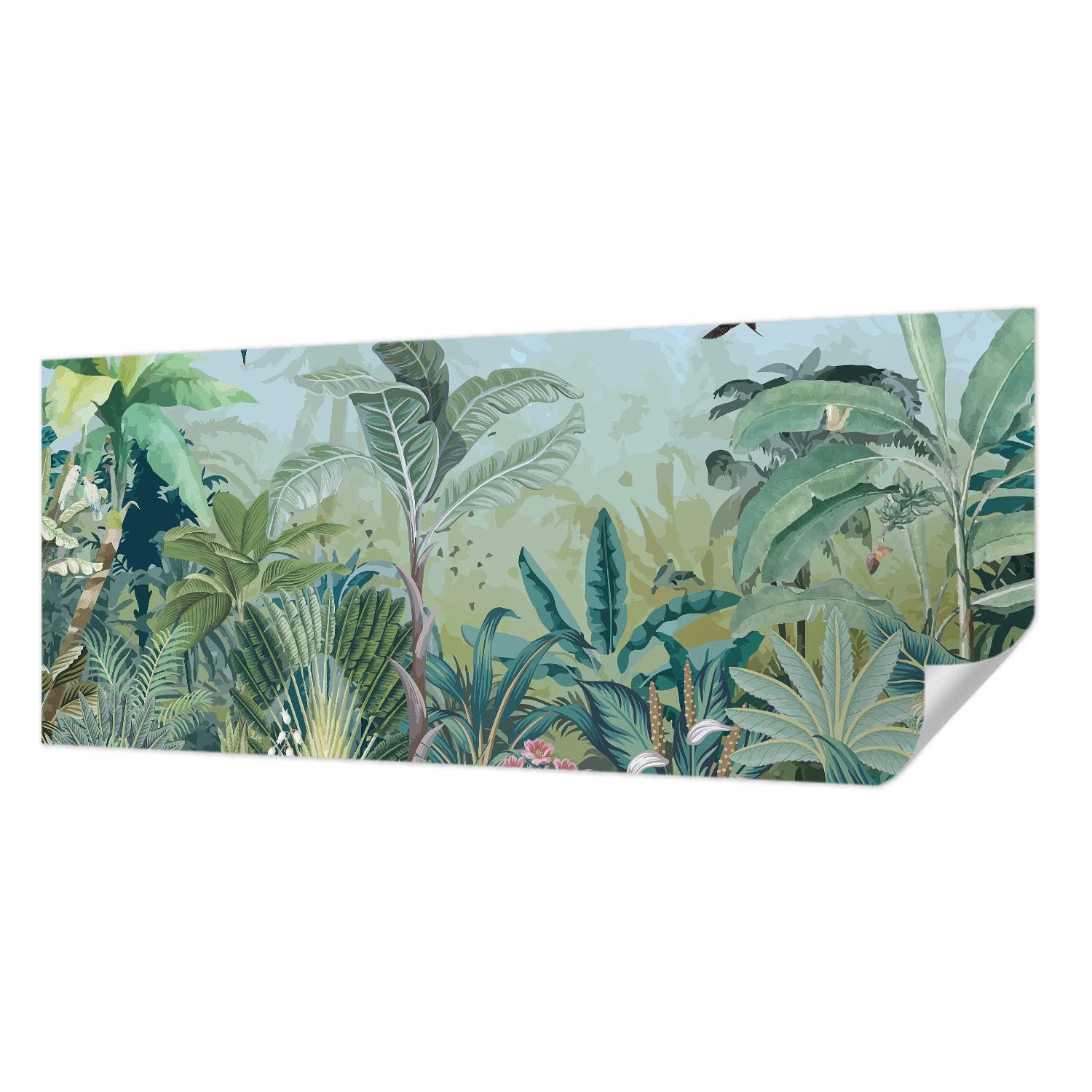Papier peint auto-adhésif 250x104 cm décoration murale nature tropicale