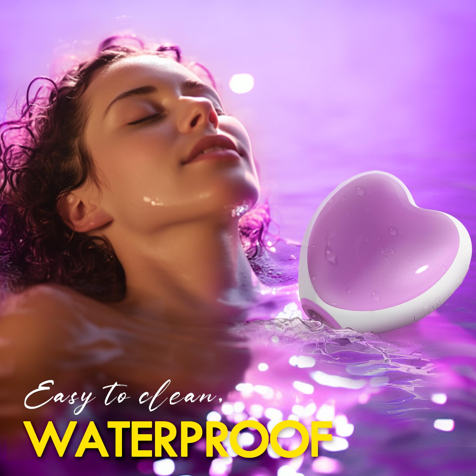 DIAMOND LOVER Sex Toy for Women - Heart Sucking Vibrator Clitoral Nipple Stimulator with 9 Modes, G spot Vibrator with Double Washable Nozzles, Personal Massager for Female Couples Adult-Illusory