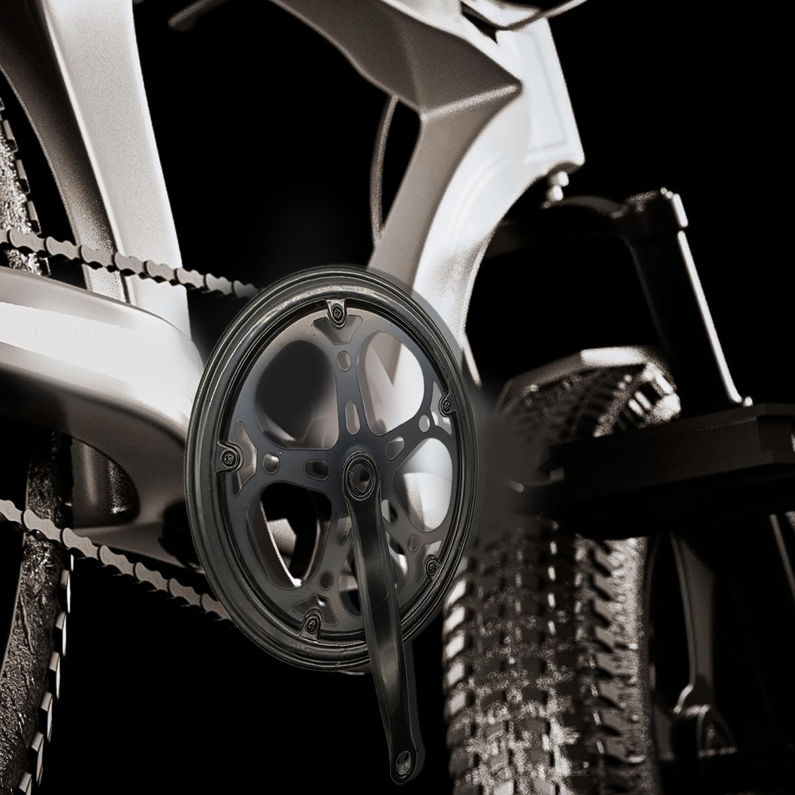 Set di guarnitura per bicicletta con doppia catena, per bici da città, guarnitura per biciclette, set di pedivelle per bici da 52 denti