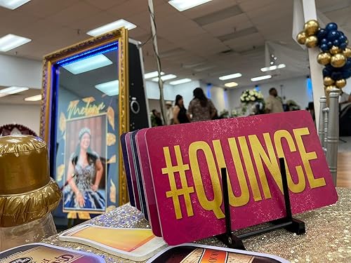 Miniatura 5 de Kit de accesorios para cabina de fotos de quinceañera totalmente montado, color verde azulado, multicolor, a prueba de agua, perfecto para fiestas