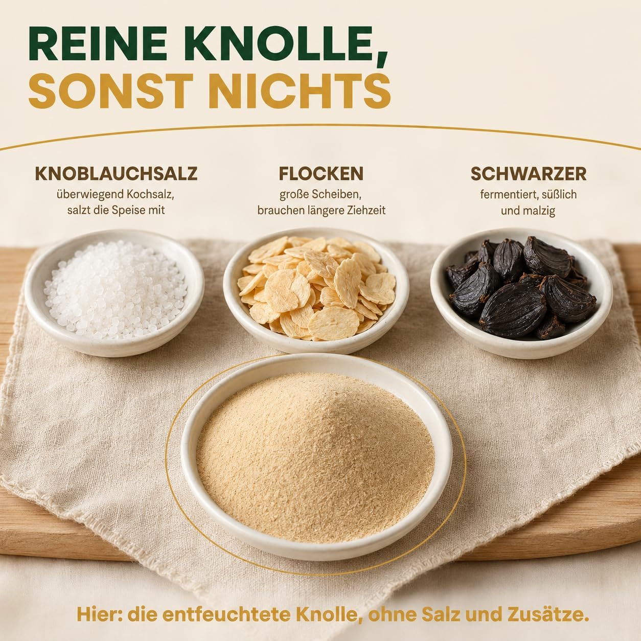 GiDeli Ail Semoule 5 kg - Granulés Séchés - Sachet Refermable