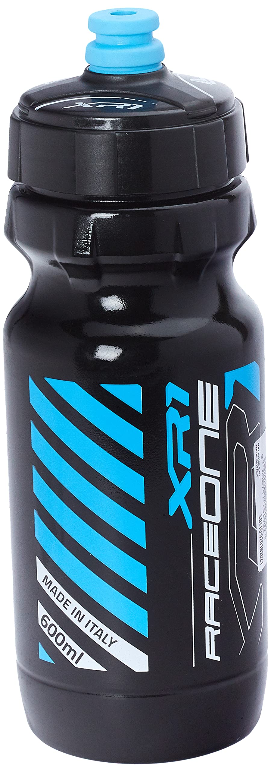 Botella De Ciclismo RaceOne XR1 600ml - Color Negro Y Naranja Neón, Fabricada En Italia, Materiales Biocompatibles