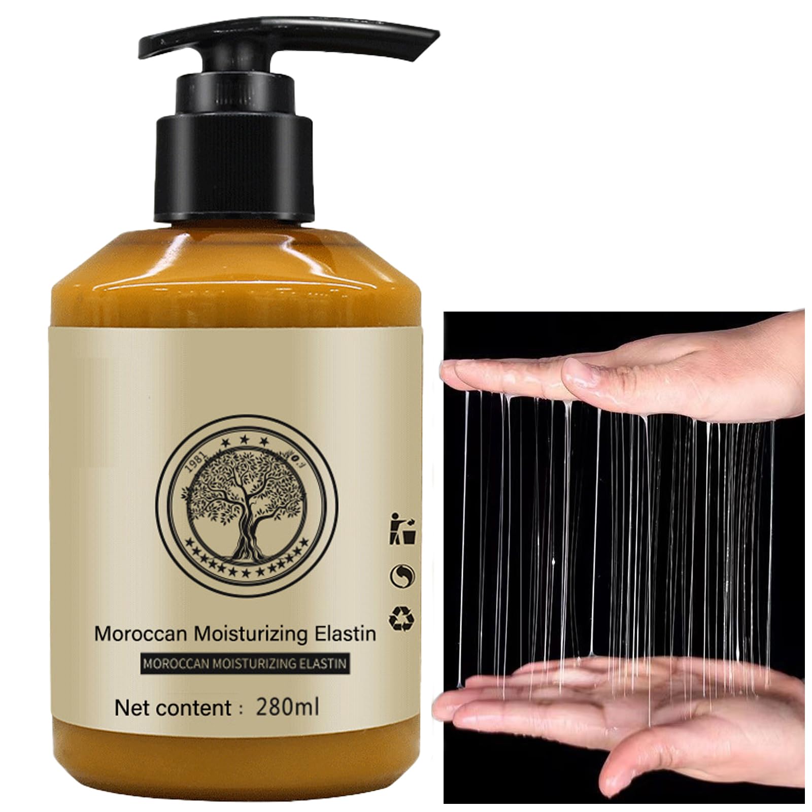 Moroccan Curl Defining Cream for Natural Hair – 300g | Long-Lasting Moisture, Anti-Frizz & Elasticity | With Argan Oil, Vitamin E & Keratin | Vegan, Cruelty-Free