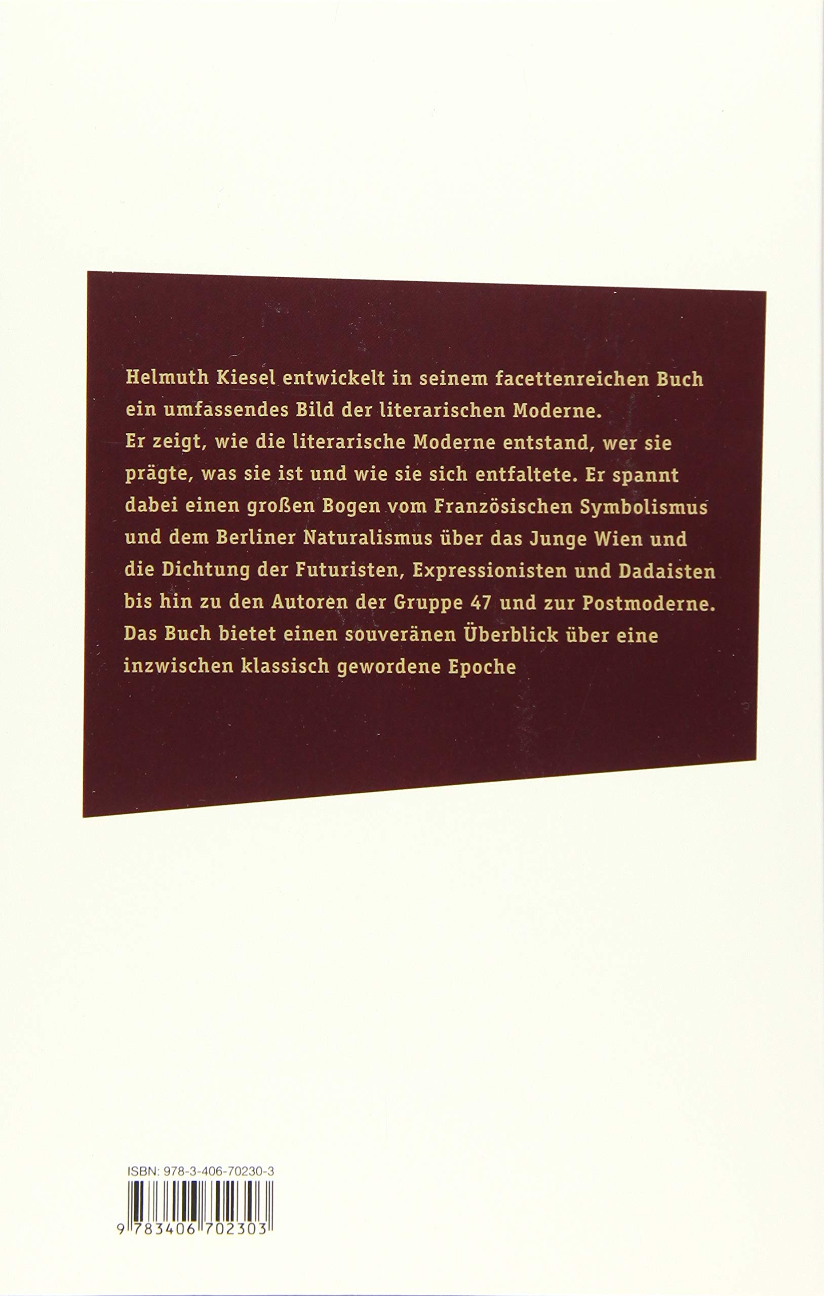 Geschichte der literarischen Moderne: Sprache, Ästhetik, Dichtung im zwanzigsten Jahrhundert