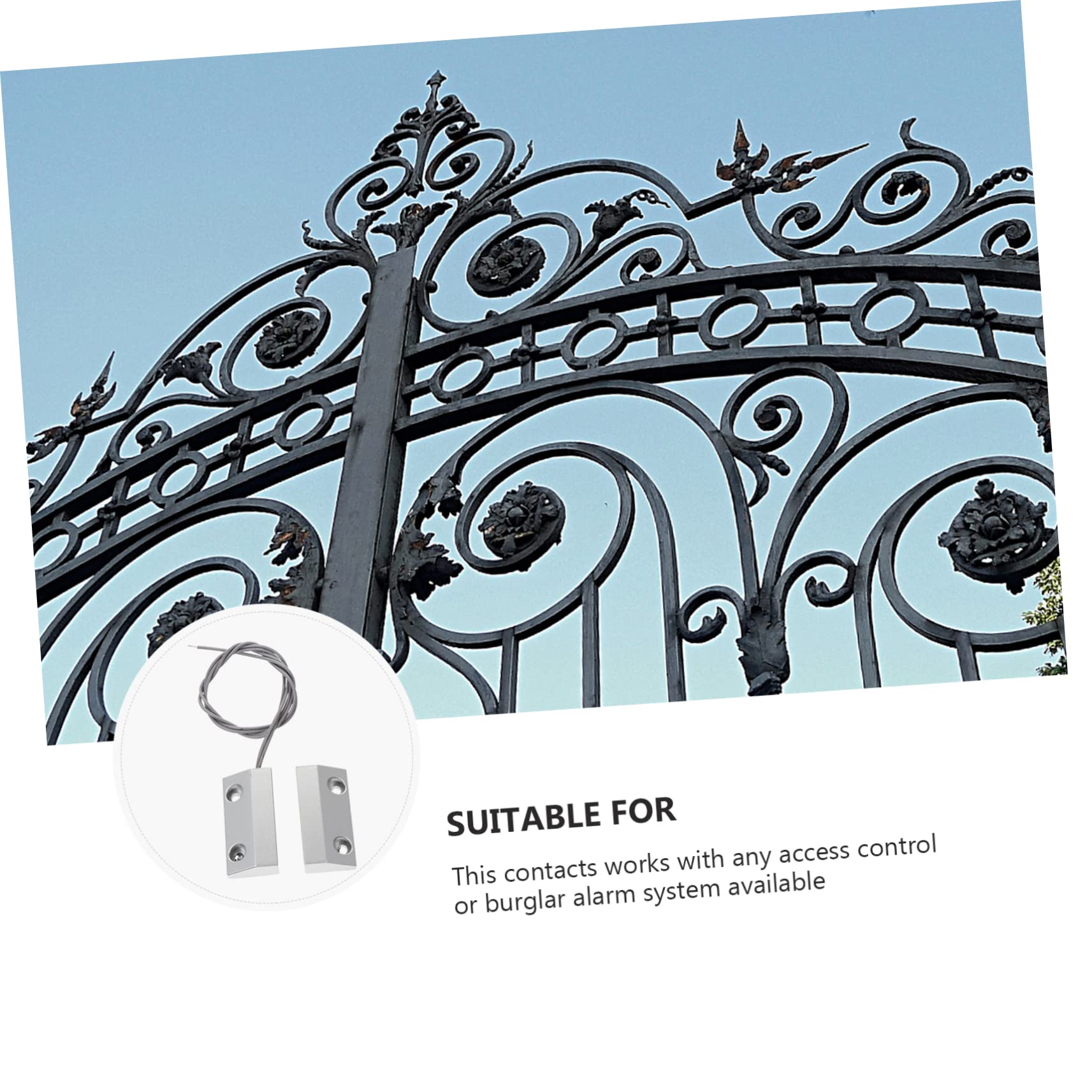 Lot De 3 Capteurs Dalarme pour Porte Et Fenêtre Boîtier en Alliage De Zinc Usage Industriel