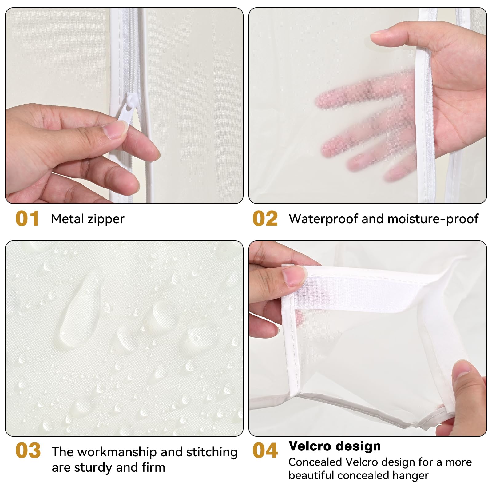 ZWMYF Garment Clothes Dustproof Clothes Rail Cover Storage Bag - Image 3