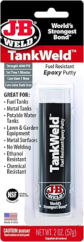 J-B Weld 8217 TankWeld - Reparación de tanque de gasolina 1 onza gris oscuro