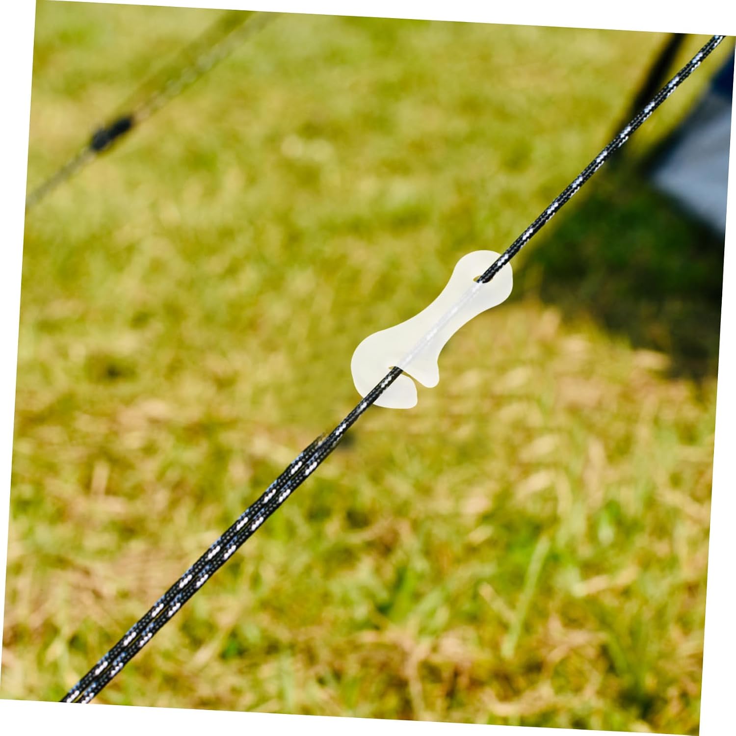 20pcs Glow Dark Guyline Rope Tensioners Anti-Slip Plastic Cord Adjusters for Outdoor Camping Tent Wind Stability Quick Night Visibility Lightweight Camping Accessories