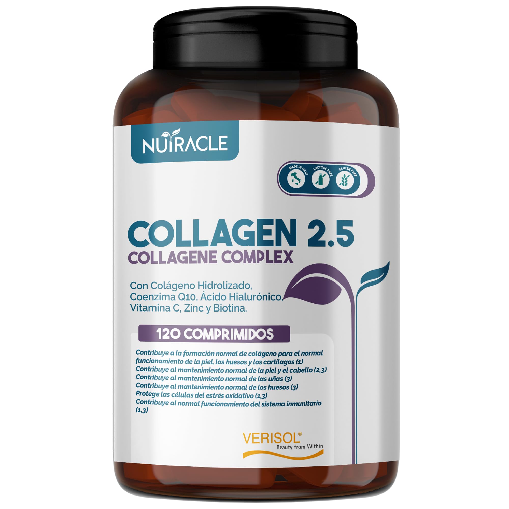 Collágeno Hidrolizado Verisol® 2500 mg + Ácido Hialurónico + Coenzima Q10 - Supl