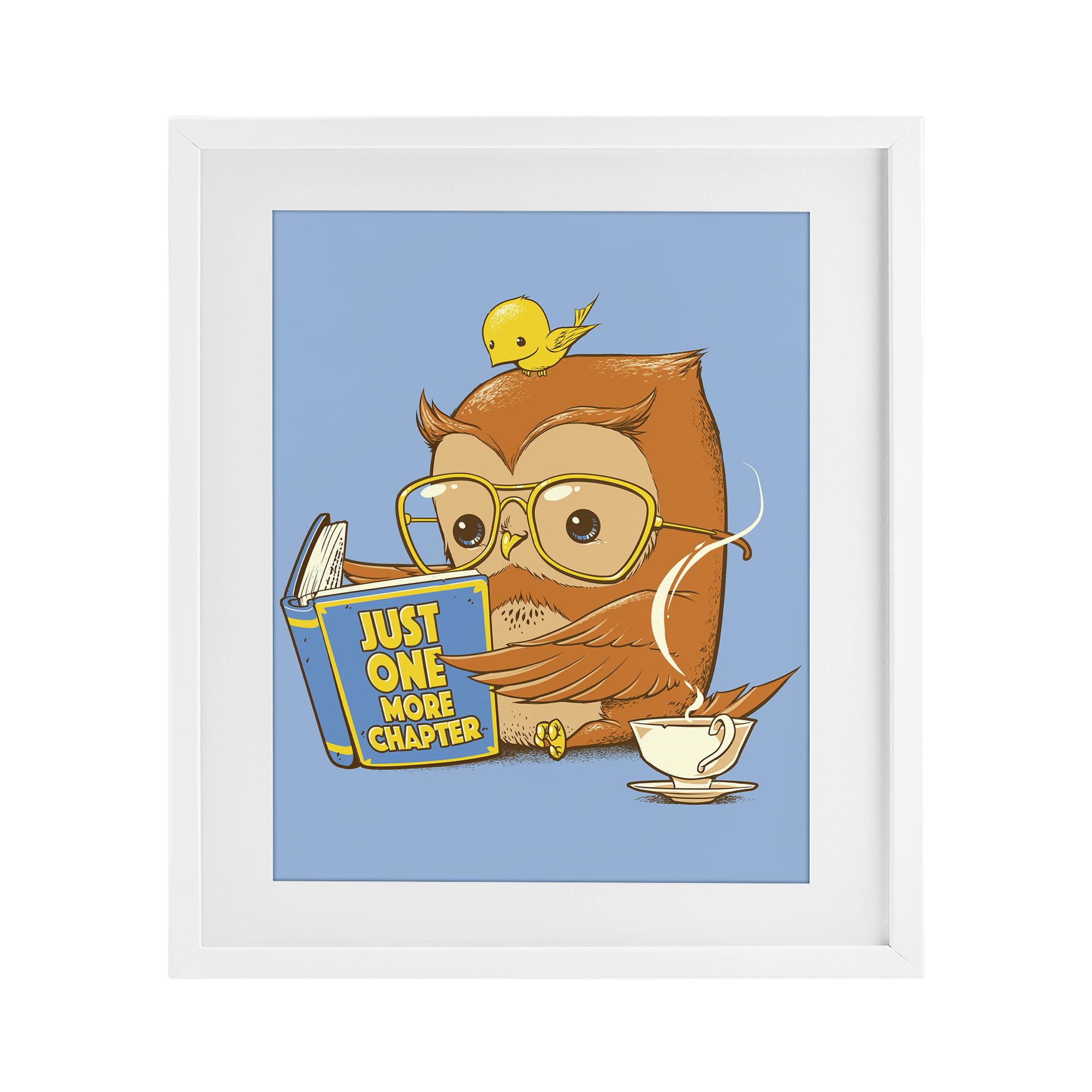'One More Chapter Owl'| Framed Print Under Glass
