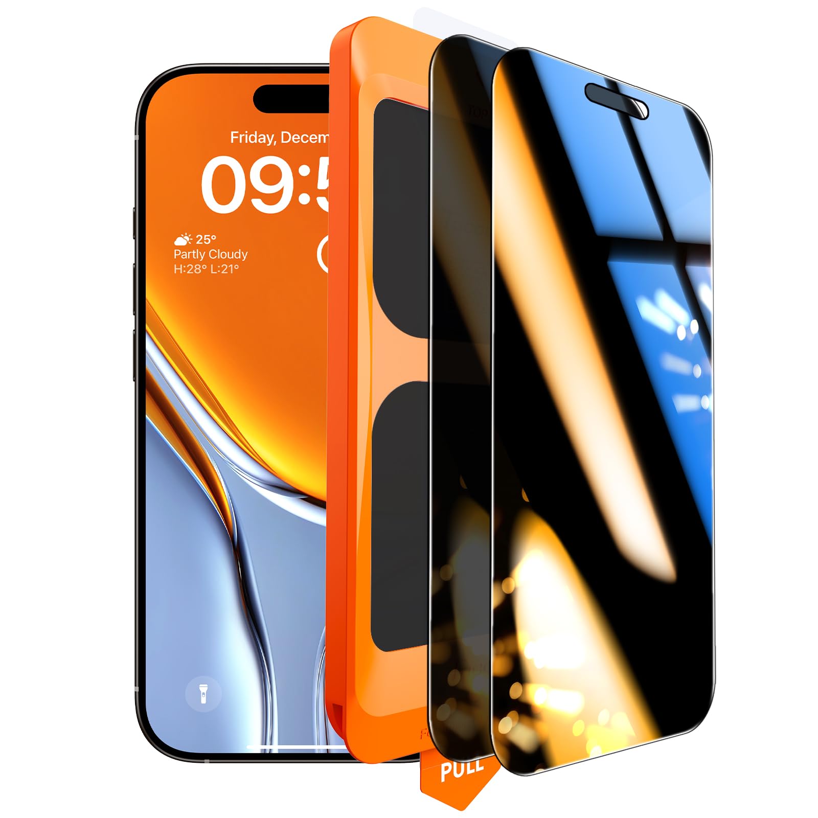 TOCOL Privacy Pellicola Vetro Temperato per iPhone iPhone Air, 25° Reali Anti-Spy, Rimozione Automatica Della Polvere, Copertura Completa, Senza Bolle, Durezza 9H, 2 Pezzi
