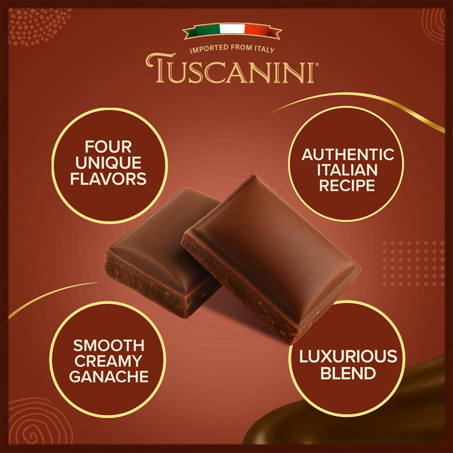 Tuscanini Dark Chocolate Variety Pack – 4 Flavors, 3.5oz Bars | Imported from Italy | Vegan, Gluten Free, Dairy Free | Dark & Smooth, Almond, Cacao Nibs, 76% Extra Dark | Gourmet European Chocolate