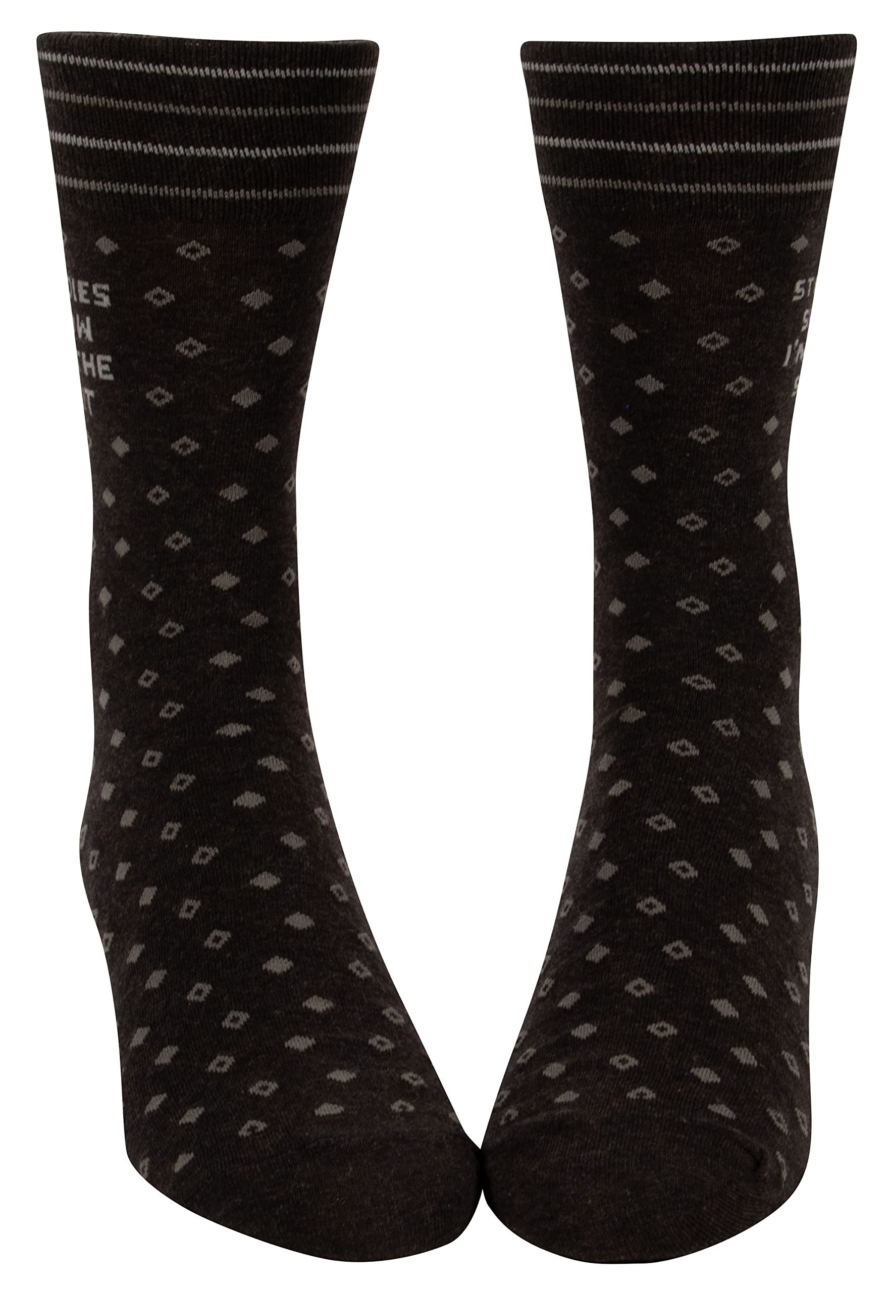 Blue Q Divertidos calcetines para hombre con refranes, regalo tonto para papá, marido o chicos, diseño único, talla de zapato 7-12
