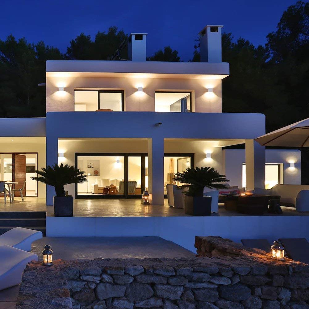 Lampada Da Parete Moderna STARRYOL 12W, IP65 Impermeabile, Faretto Regolabile Con Luce Calda 3200K, Per Esterni E Interni, Colore Bianco