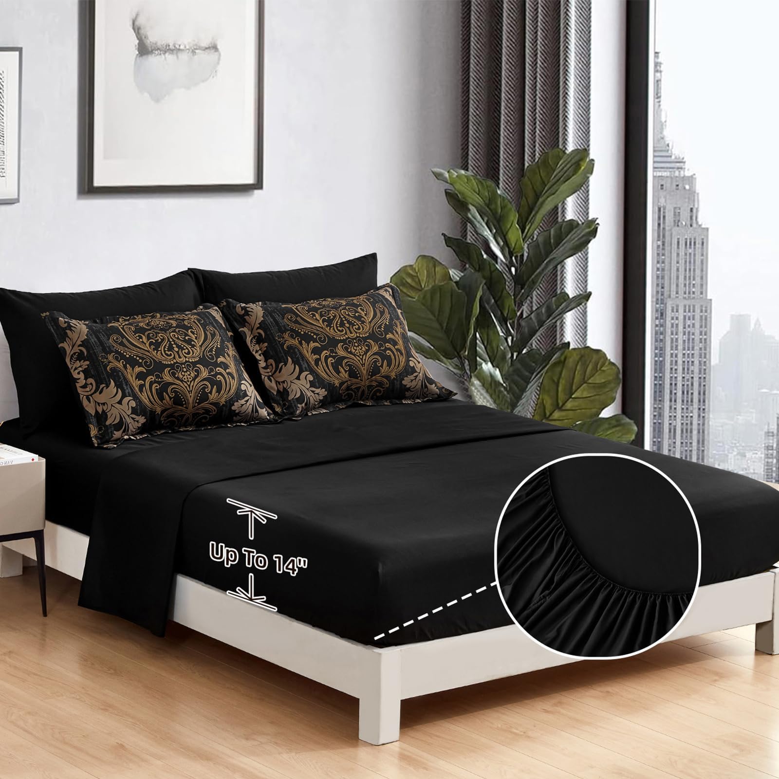 WONGS BEDDING 7-teiliges Schmusetuch Set Damast Schmusetuch Bettgarnitur YS01AB090659F7U-A