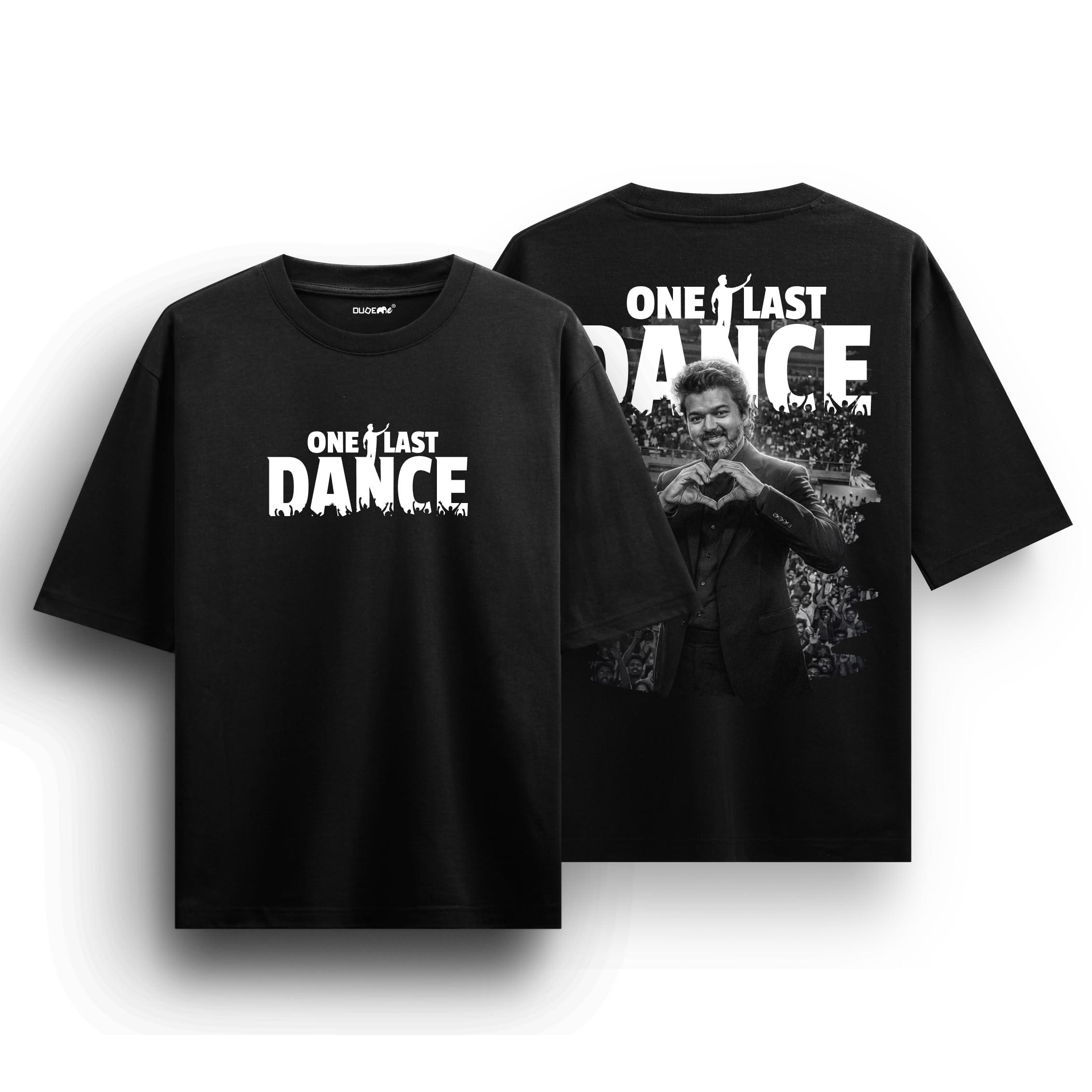 Dudeme Vijay Tshirt for Men and Women | One Last Dance Jana Nayagan Vijay T Shirt | Cotton Printed Half Sleeve T-Shirt-image-40