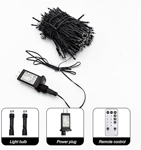 Miniatura 2 de AIBIIN Guirnalda de 300 luces LED de 105 pies para el 4 de julio, luces LED patrióticas para decoración del 4 de julio, luces LED patrióticas,