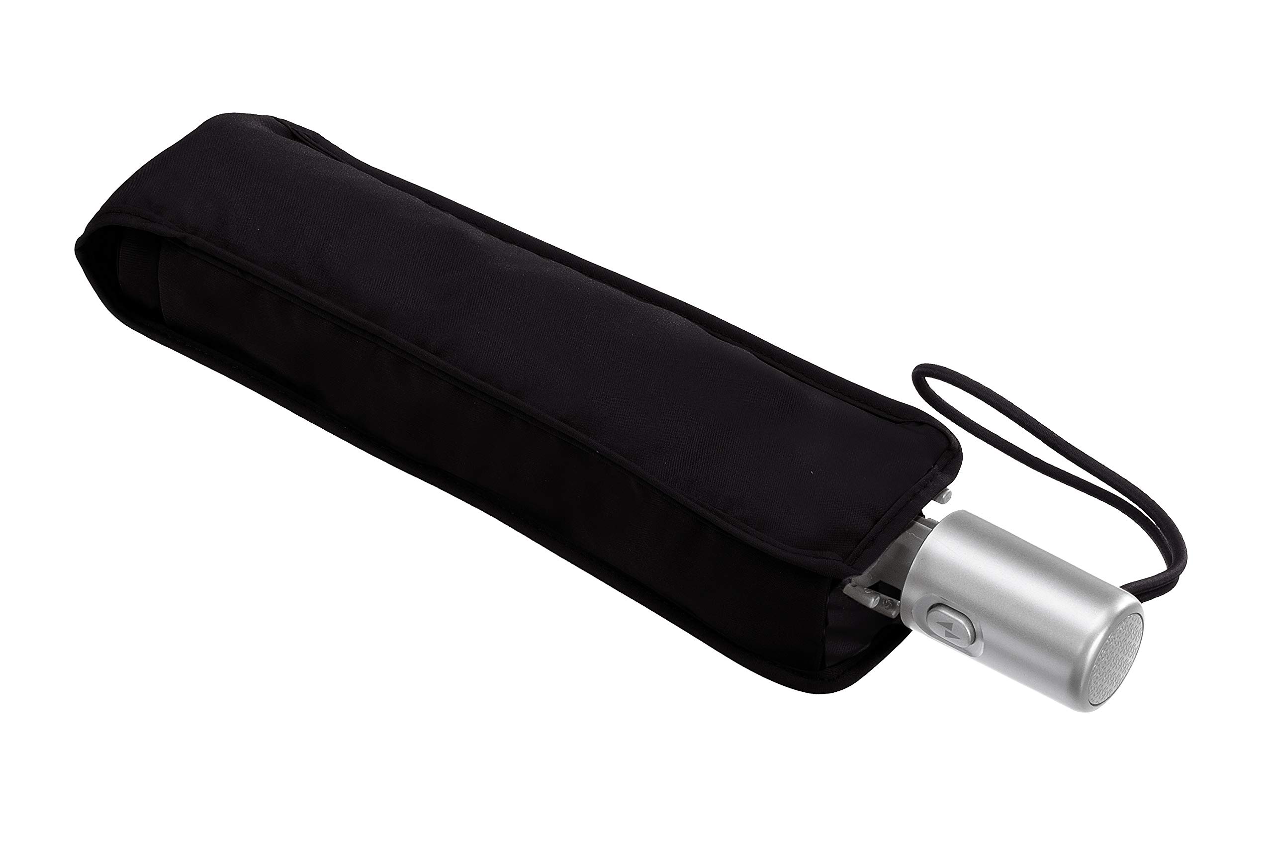 Samsonite Alu Drop S - 3 Section Auto Open Close Slim Ombrello Pieghevole, 26 cm, Nero (Black)