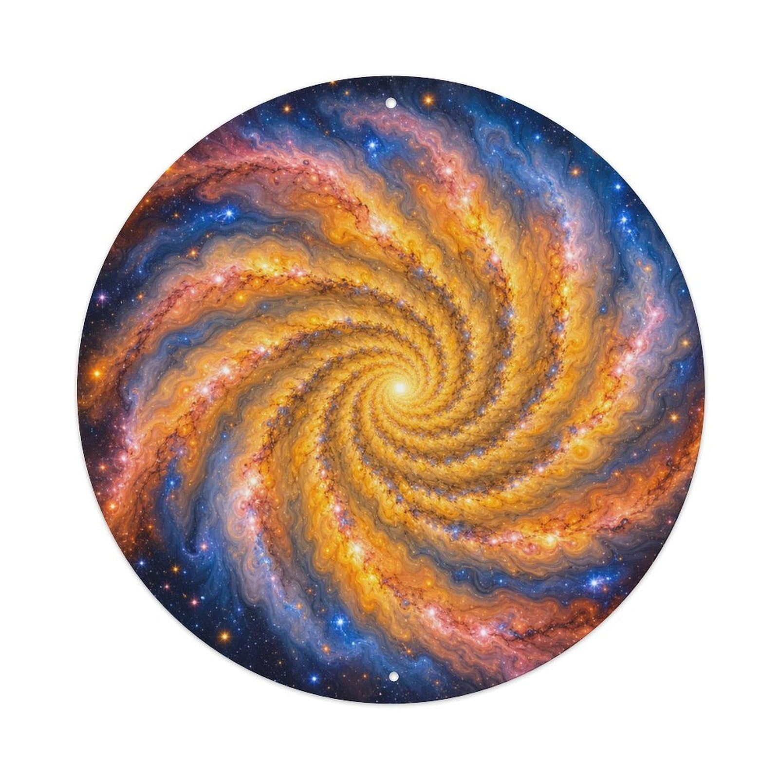 Odgynaw 8X8inch(20X20cm) Night Sky Sunflower Galaxy Astronomy Chart Survey Space Metal Tin Sign