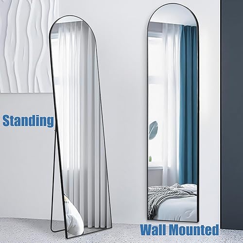 Miniatura 2 de Espejo rectangular de 63 x 16 pulgadas, cuerpo completo, para colgar en la pared, aleación de aluminio, marco de metal, vidrio HD, maquillaje para