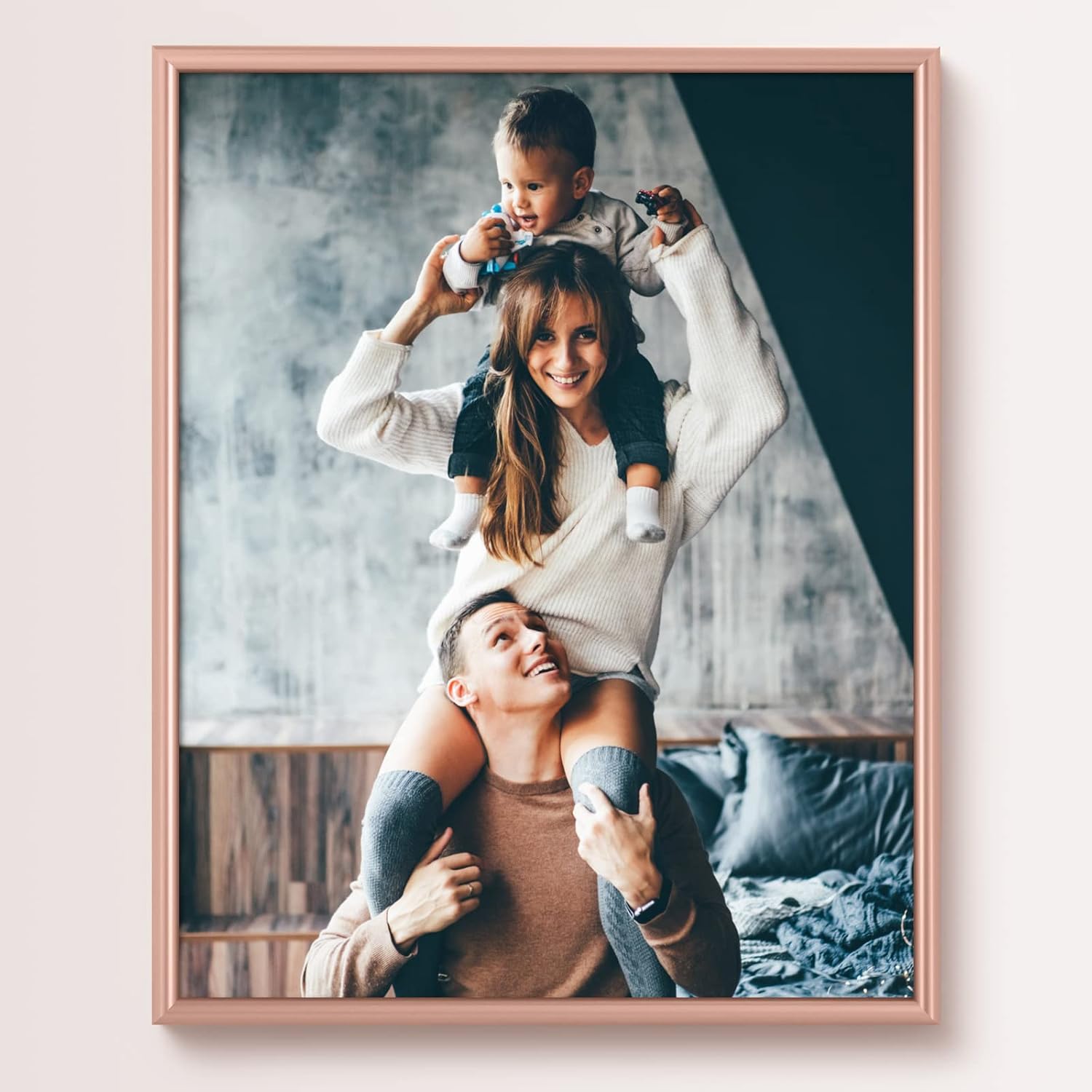 Modern Rose Gold 22x28 Frame - Single Frame, 22 x 28 Poster Frame for Artwork, Puzzles, Photos and Movie Posters Picture Frames Rose Gold 22" x 28"