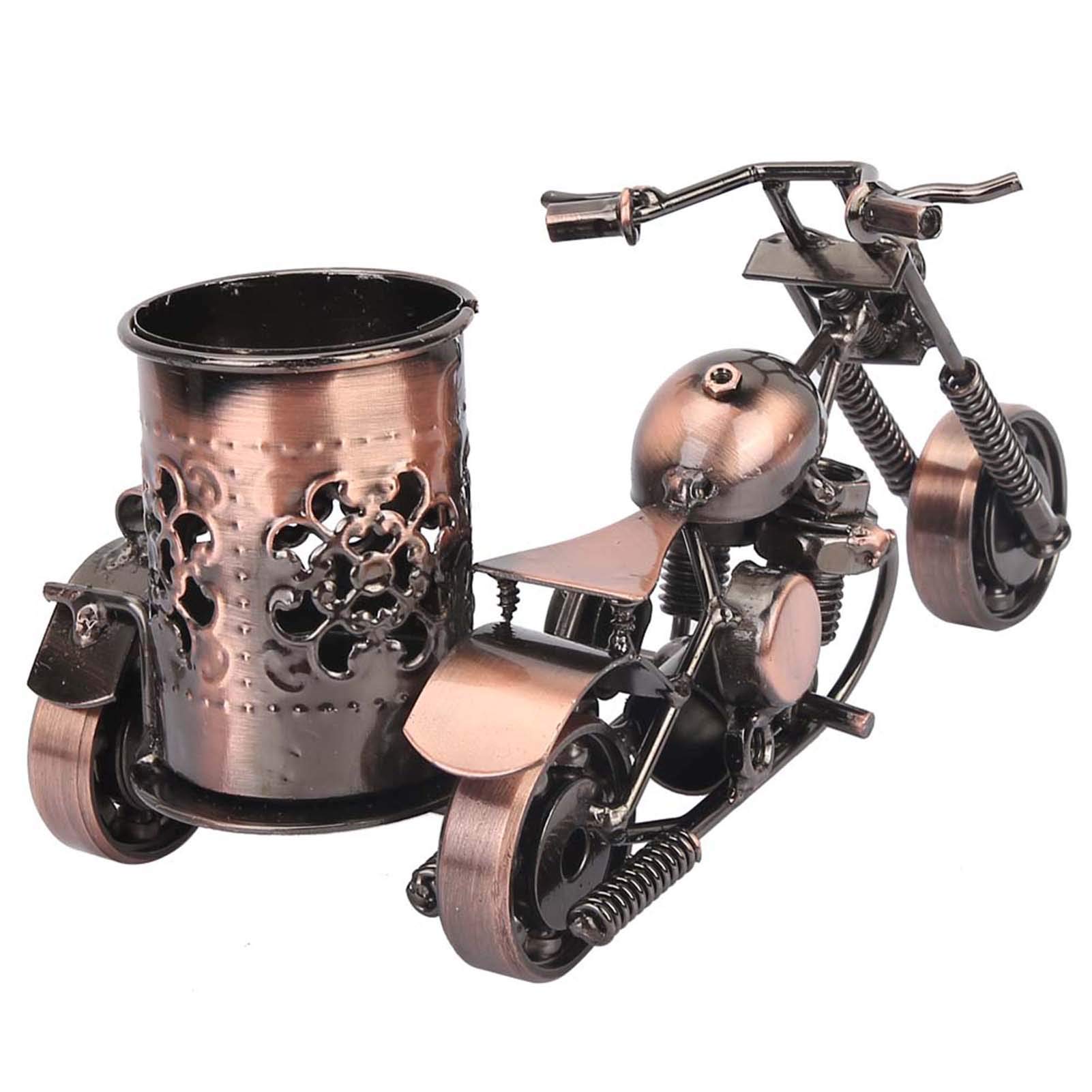 Akozon Portapenne in metallo, Statua di fenice Ottone Alta durezza Buon Lucido metallo per Moto Ufficio Creazione Casa Accessori idea decorazione