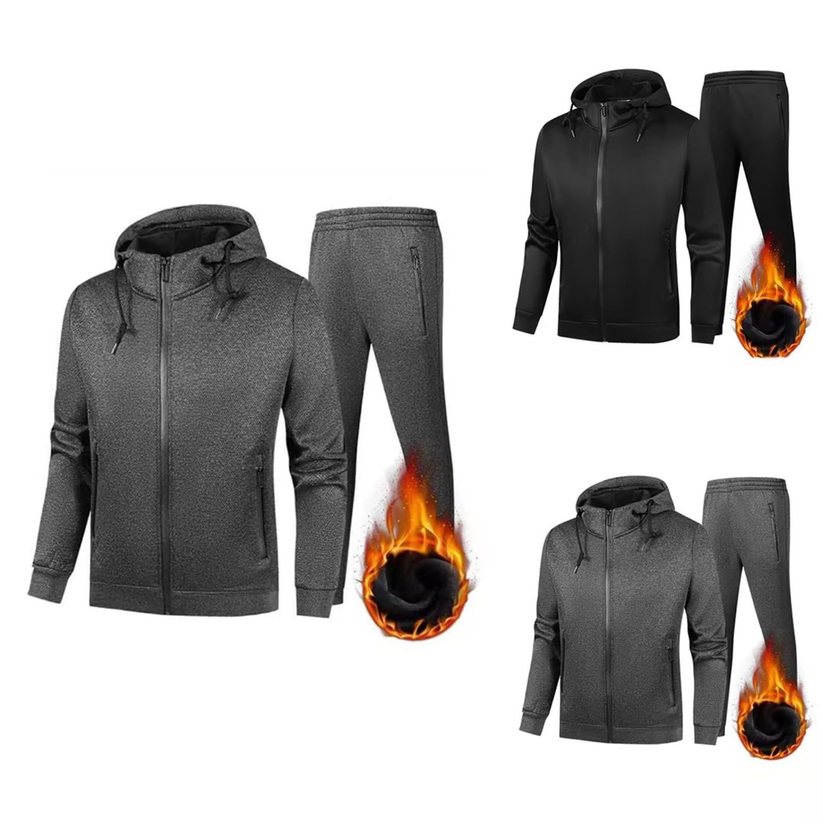 Chándal completo para hombre Y2k - Sudadera de Navidad para hombre y pantalón - Chándal deportivo para hombre - Bolsillos - Chándal deportivo de invierno transpirable Tracksuit running - Ropa