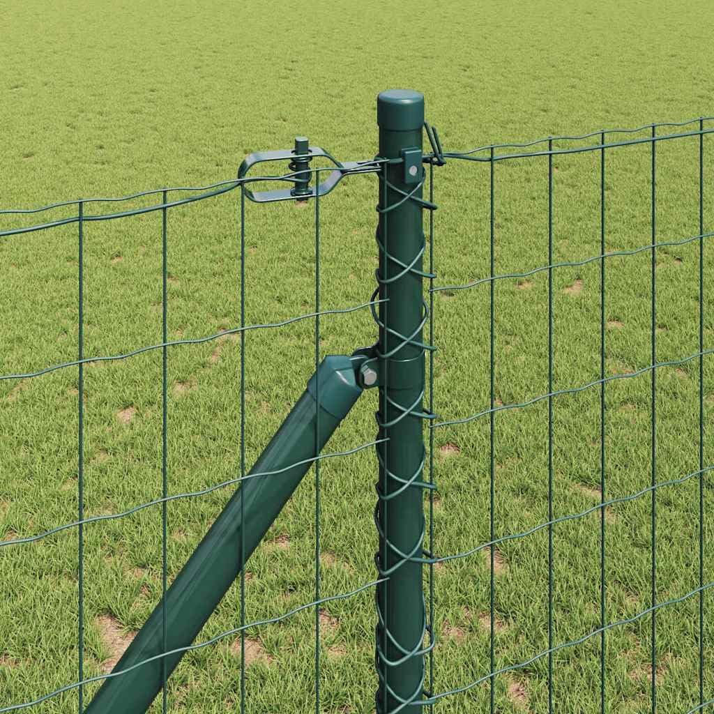 Generisch Ogrodzenie ogrodowe, metalowe, odporne na warunki atmosferyczne i malowane proszkowo, stabilna ochrona przed wzrokiem na taras, podwórko i do ogrodu (zielony, 25 x 1,2 m (50 x 100 mm