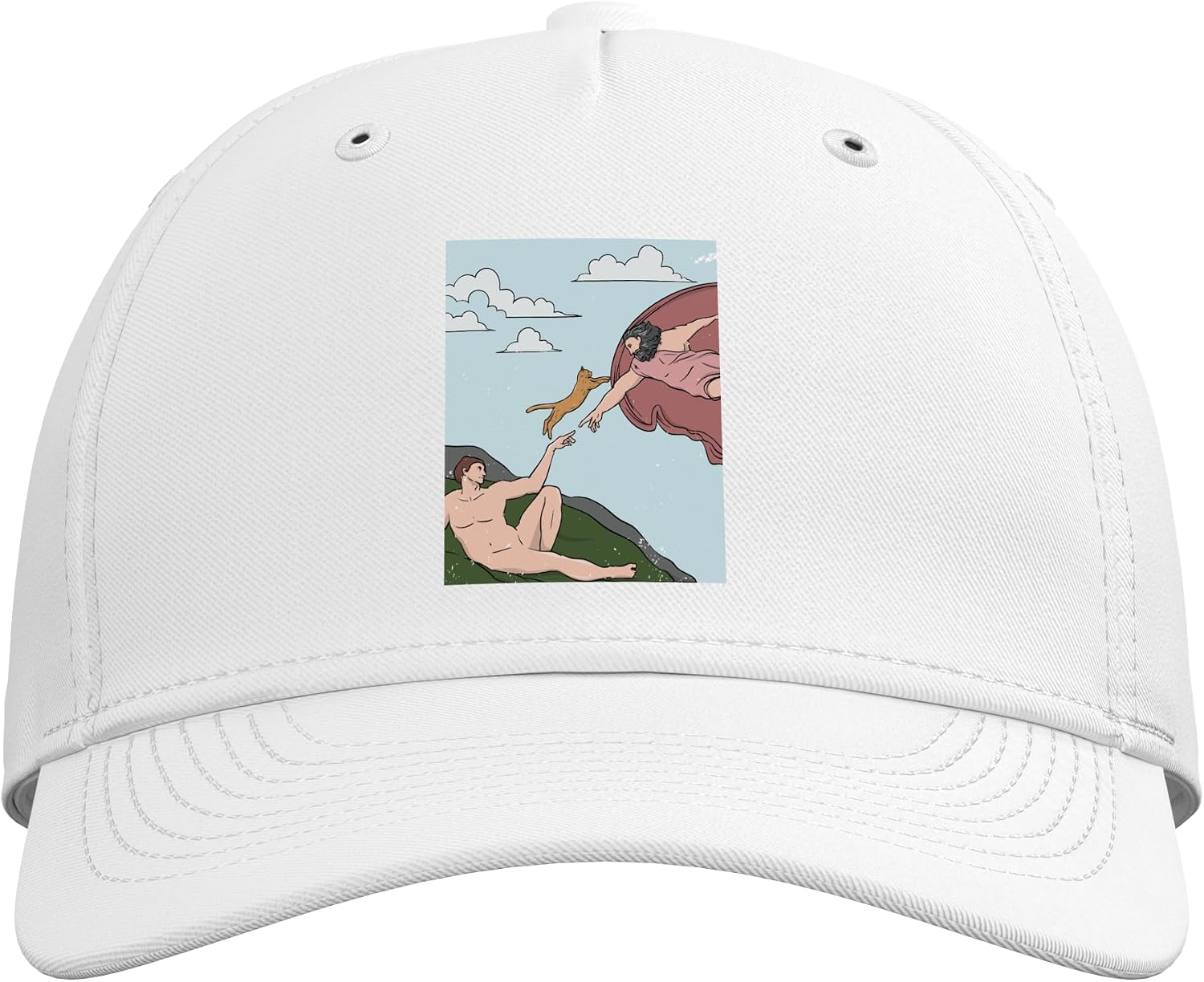 Art History Fine Arts Michelangelo Cat for Art Collector Adjustable Baseball Hat image 2